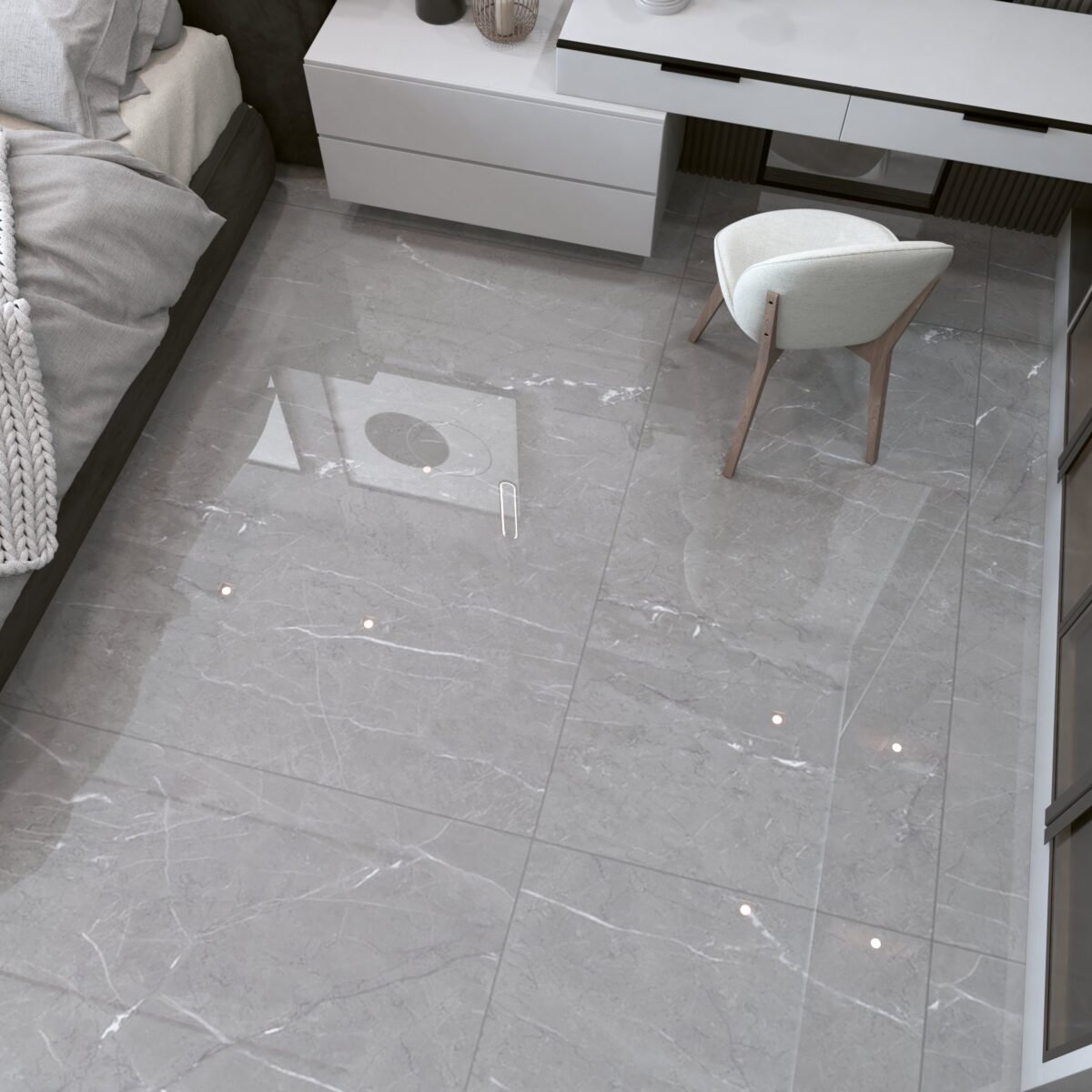 PORCELANATO ARMANI GRIGIO POLIDO 90X90 DELTA NOVA (2,43)