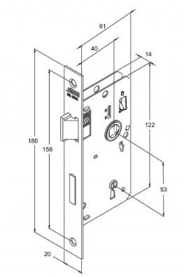 FECHADURA ESPELHO INOX (33) 814/33 INTERNA STAM 40474