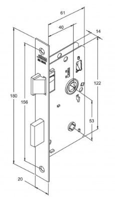 FECHADURA ESPELHO INOX (33) 824/33 BANHEIRO STAM 40480