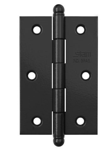 KIT DOBRADICA (3UN) PRETA 3.1/2X2" 5/16"X1,7MM (PB) ENC STAM 42073