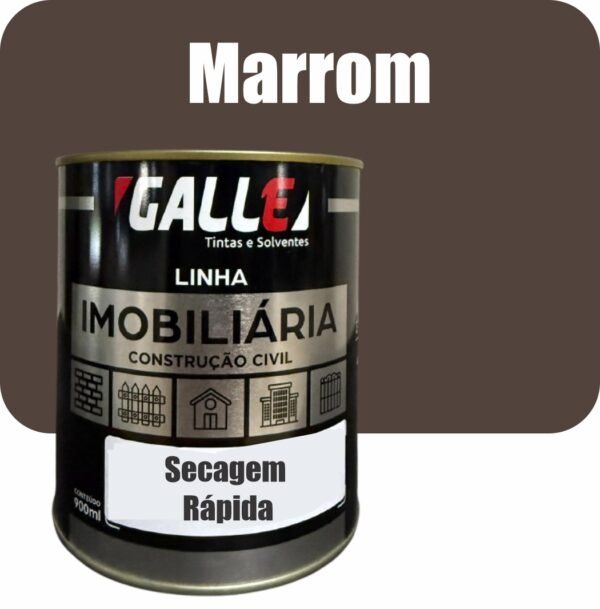 ESMALTE SINTETICO SECAGEM RAPIDA BRILHANTE 0,9L MARROM GALLE