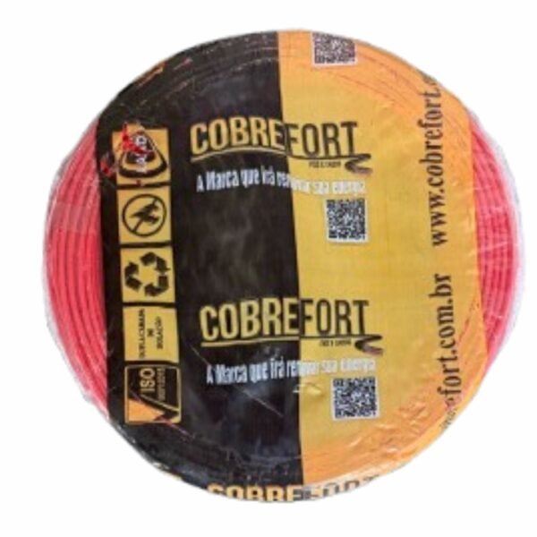 CABO FLEXIVEL 750V COBREFORT ROLO 100M 1,5MM VERMELHO