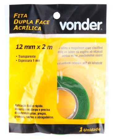 FITA DUPLA FACE ACRILICA 12MMX2M VONDER 1055012002