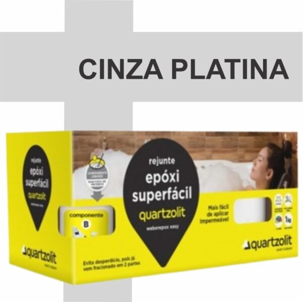 REJUNTE EPOXI SUPERFACIL 1KG CINZA PLATINA QUARTZOLIT