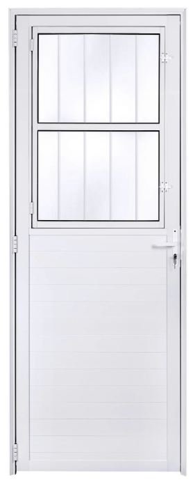 PORTA ALUMINIO POSTIGO+LAMBRIL VM BRANCA 210X80-E JP