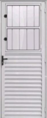 PORTA ALUMINIO POSTIGO+LAMINADA BRANCA 210X80-E JP
