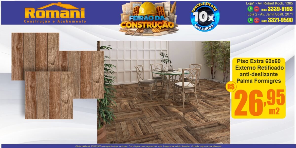 GR_piso extra EXTERNO ANTIDELIZANTE 60X60 RETIFICADO PALMA FORMIGRES barato promocao oferta