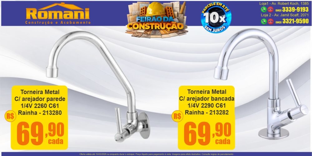 GR_torneira lavatorio metal 2290 c61 rainha oferta promocao + lavatorio 2290 c61