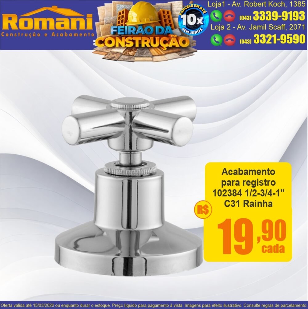 acabamento registro c31 rainha promocao oferta