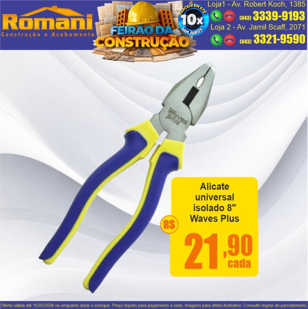 alicate universal isolado 8 waves oferta promocao