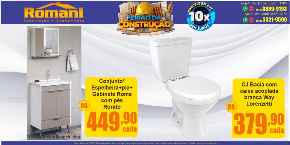 gR_conjunto rorato roma promocao oferta barato + bacia com caixa acoplada way lorenzetti