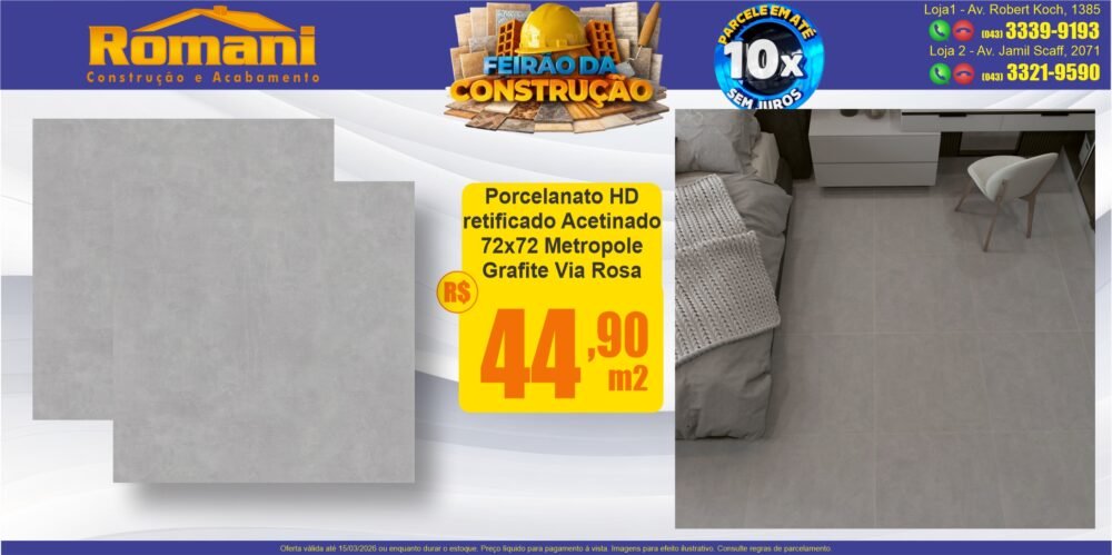 gr_porcelanato acetinado 72x72 acetinado metropole grafite lef via rosa promocao oferta