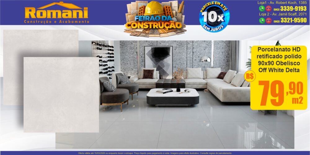 gr_porcelanato polido 90x90 obelisco off white hd delta promocao oferta