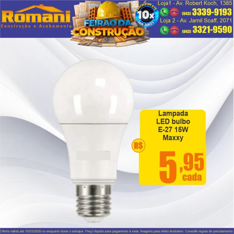 lampada led 15w bivolt e-25 oferta promocao