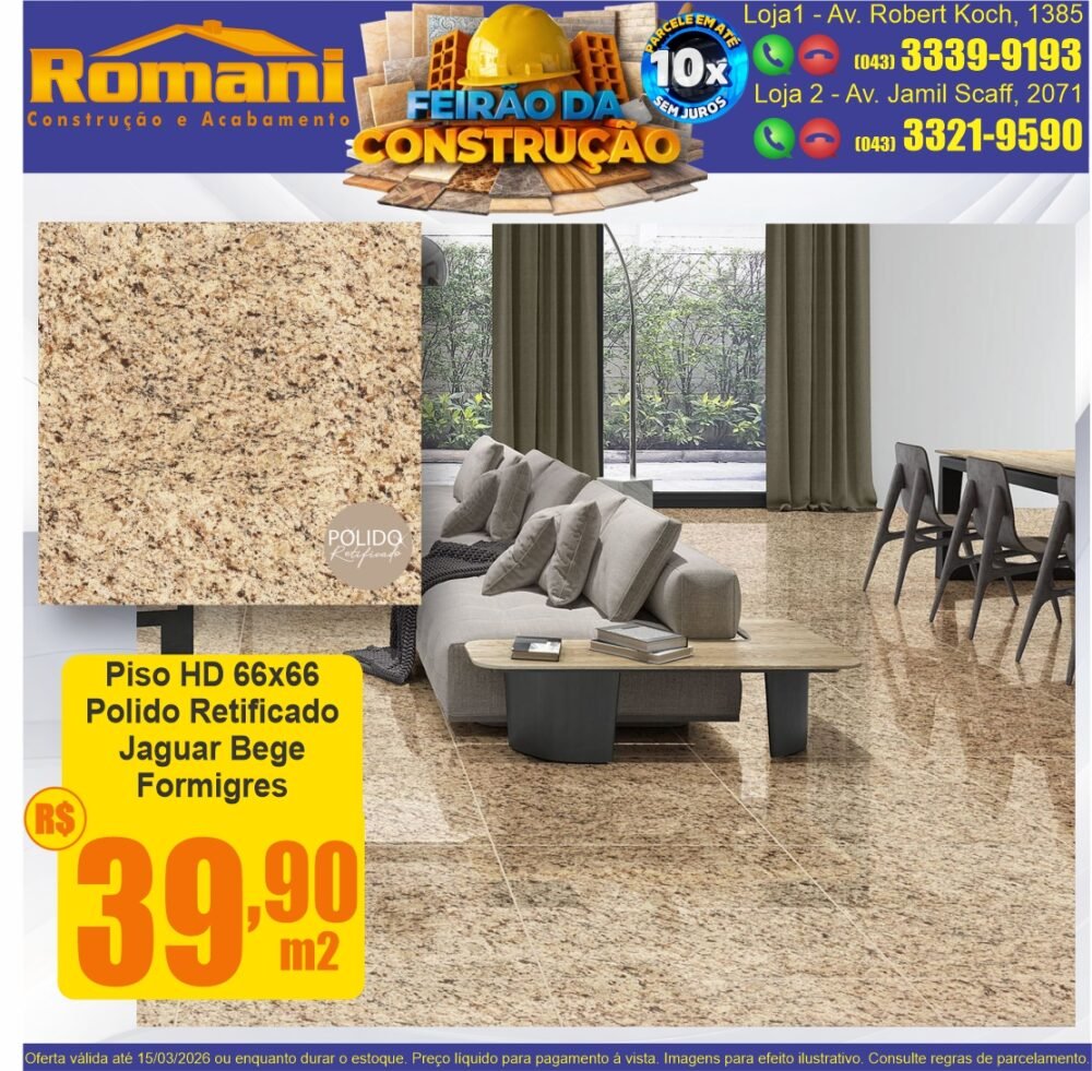 piso extra polido 66x66 jaguar retificado barato promocao oferta