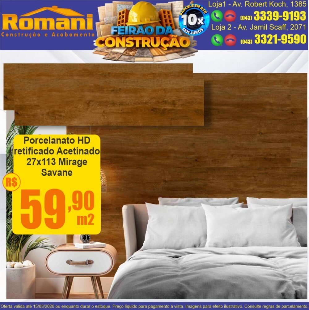 porcelanato acetinado regua mirage savane promocao oferta