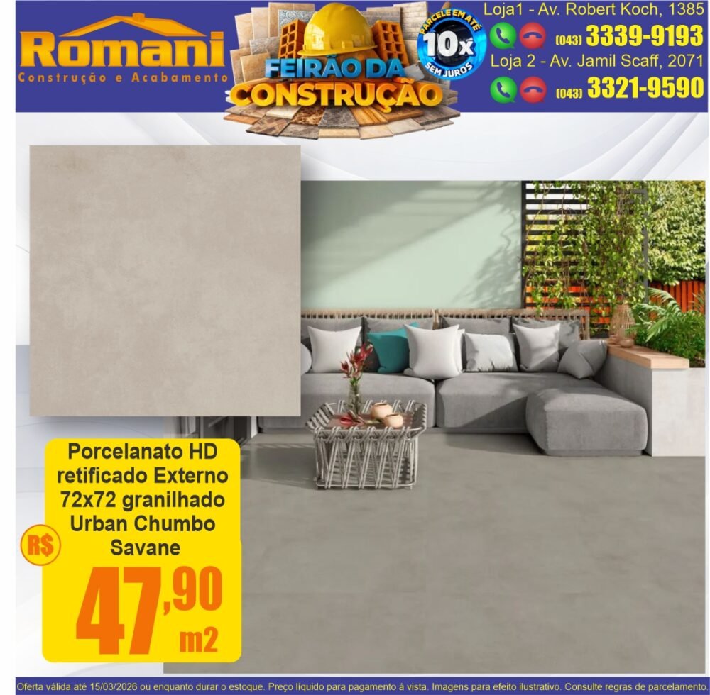 porcelanato externo granilhado 72x72 urban chumbo savane retificado promocao oferta