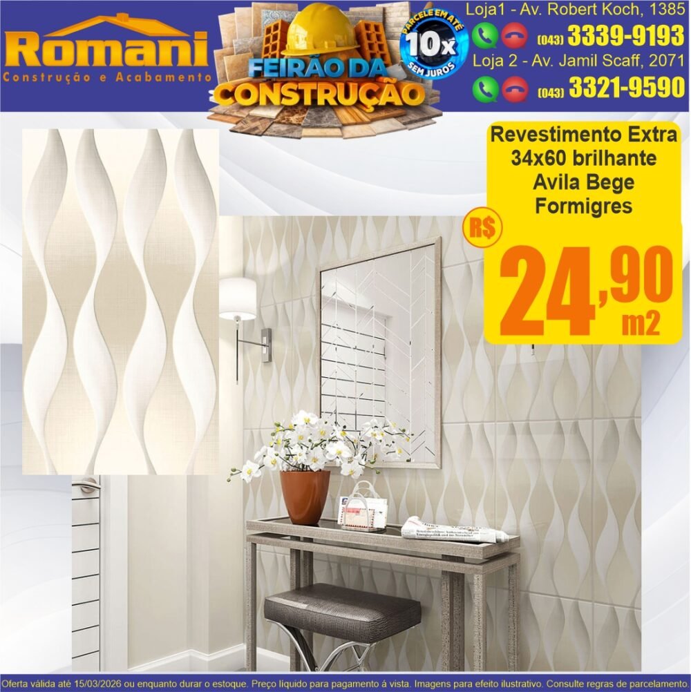 revestimento 34x60 avila bege FORMIGRES barato promocao oferta