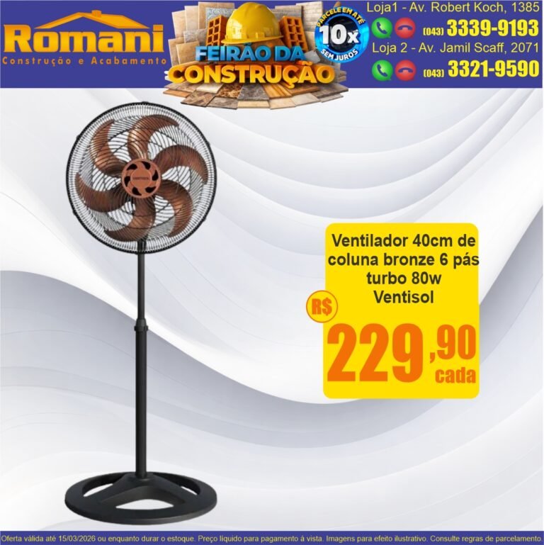 ventilador ventisol 80w torre promocao oferta