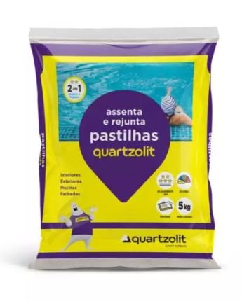 ARGAMASSA PASTILHA VIDRO BRANCA 5KG QUARTZOLITT