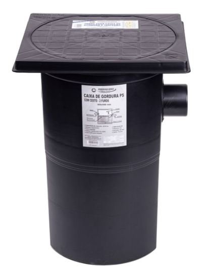 CAIXA DE GORDURA 300X500MM 18 LT BREC C/ CESTO