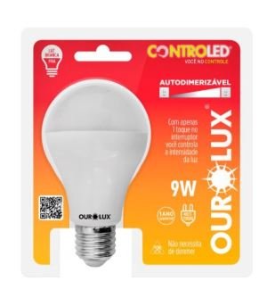 CONTROLED AUTO DIMERIZAVEL 9W 6500K OUROLUX 20500
