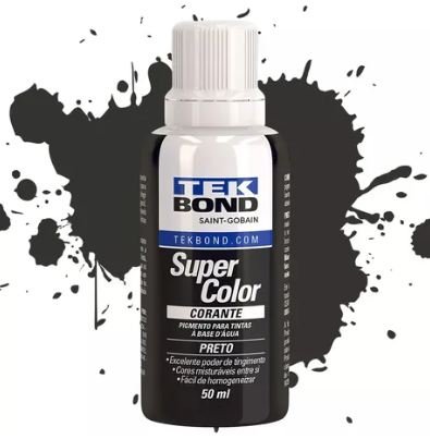 CORANTE LIQUIDO SUPER COLOR 50ML PRETO TEKBOND