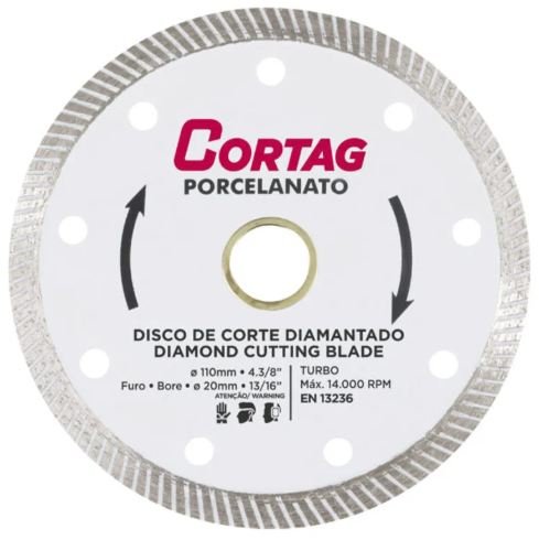DISCO DIAMANTADO PORCELANATO 110MM CORTAG 60863