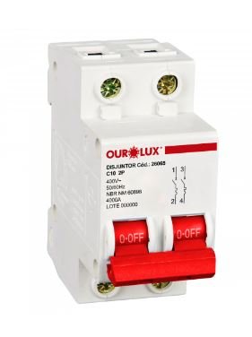 DISJUNTOR DIN BIP 2X16A (C) OUROLUX 26067