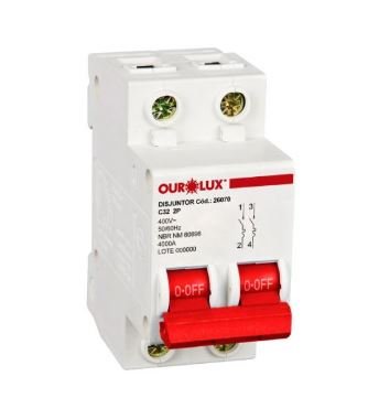 DISJUNTOR DIN BIP 2X32A (C) OUROLUX 26070