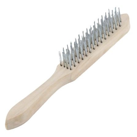 ESCOVA AÇO C/CABO MADEIRA 4 FILEIRA SPARTA 7482255