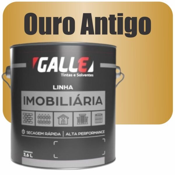 ESMALTE SINTETICO SECAGEM RAPIDA METALICO 3,6L OURO ANTIGO GALLE