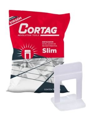 ESPAÇADOR NIVELADOR PISO SLIM CORTAG 1,0MM PACOTE C/100 61534