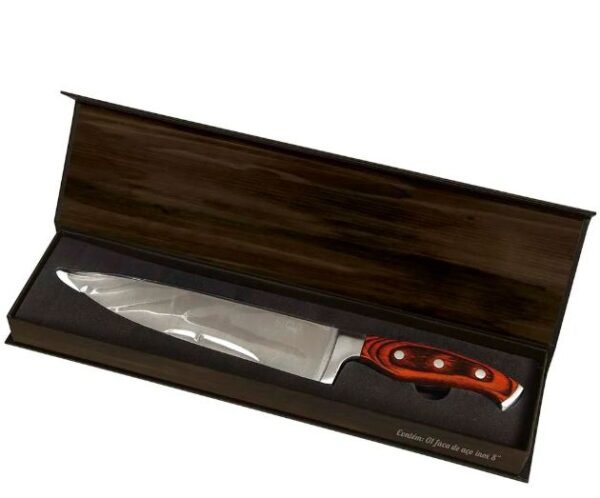 FACA 8 STEEL ACO CABO MADEIRA 4,5X2X33CM MOR 003941