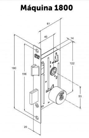 FECHADURA CHAVE TETRA OXIDADA (09) 1800/09 STAM 11061