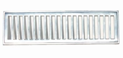 GRELHA ALUMINIO COM PORTA GRELHA 10X50CM PRIME ALUMINIO