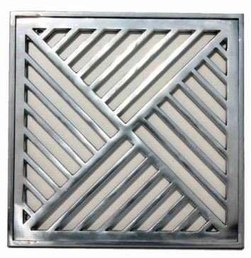 GRELHA ALUMINIO ESCOVADO COM PORTA GRELHA 30X30CM PRIME ALUMINIO