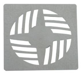 GRELHA QUADRADA ALUMINIO 9,4X9,4CM ASTRA GRAL10