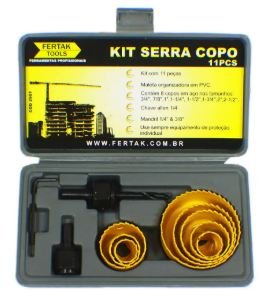 KIT SERRA COPO MALETA 11 PCS FERTAK 2901