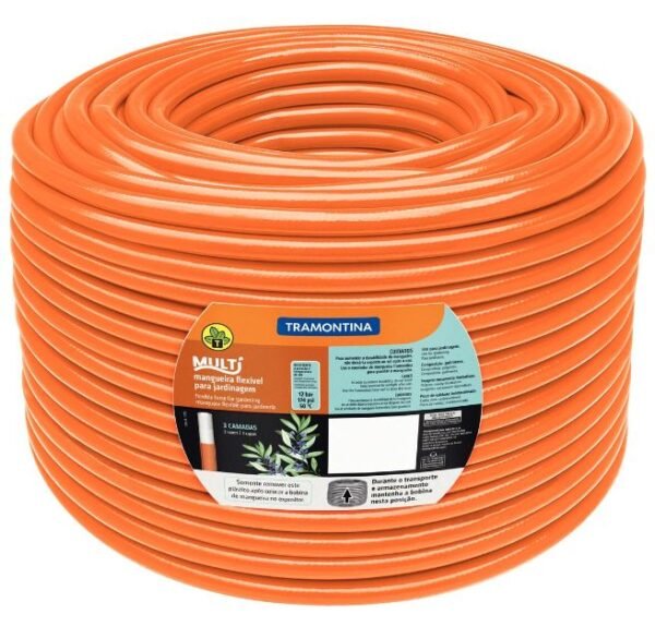 MANGUEIRA JARDIM SUPERFLEX 1/2 LARANJA TRAMONTINA METRO