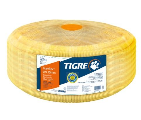 ELETRODUTO CORRUGADO AMARELA 32MM (1") ROLO 25M TIGREFLEX