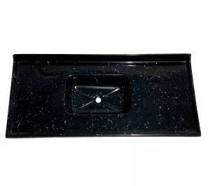 PIA MARMOFIBRA 1,60X0,55M PRETA GARÇA 1133