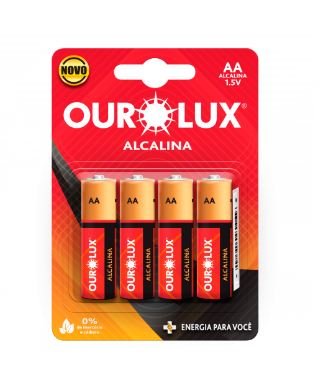 PILHA ALCALINA AA PEQ BL 4UN OUROLUX 27310