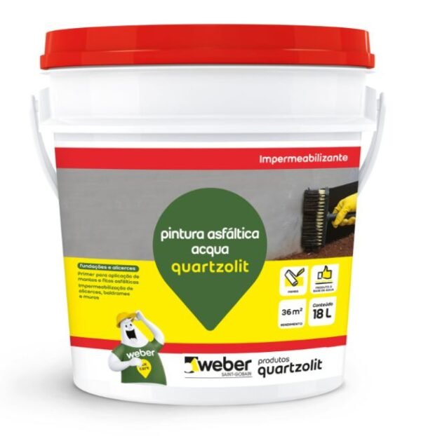PINTURA ASFALTCA ACQUA BALDE 18L QUARTZOLIT