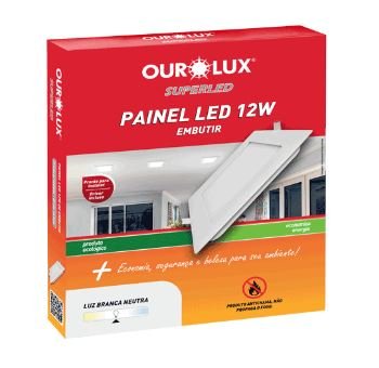 PLAFON EMB 12W BIV 6500K QUAD OUROLUX 03209