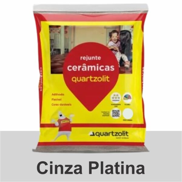 REJUNTE CERAMICO FLEX 1KG CINZA PLATINA QUARTZOLIT