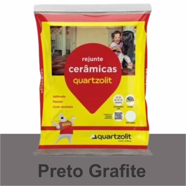 REJUNTE CERAMICO FLEX 5KG PRETO GRAFITE QUARTZOLIT