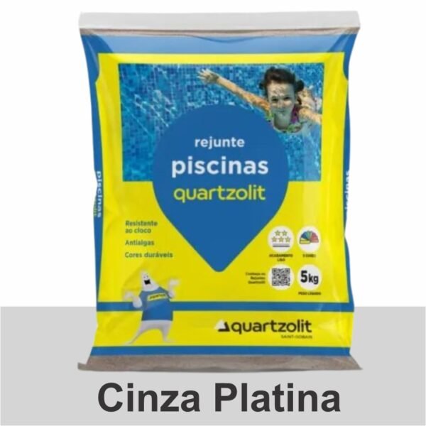 REJUNTE PISCINA FLEX 5KG CINZA PLATINA QUARTZOLIT