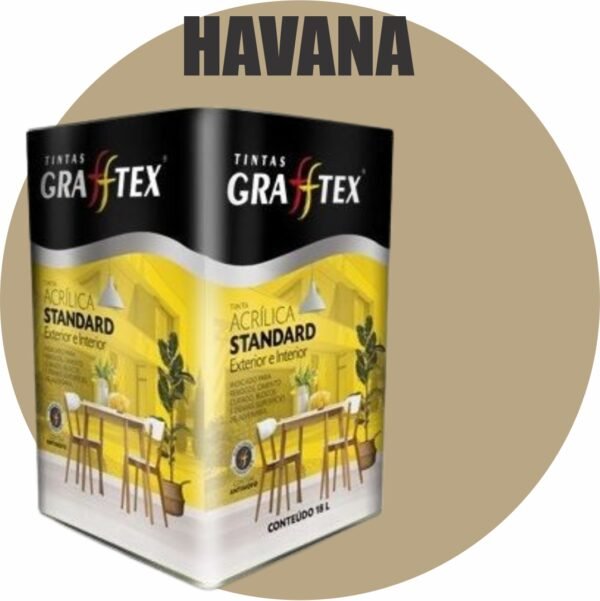 TINTA ACRILICA FOSCA STANDARD INT/EXT 18L HAVANA GRAFFTEX