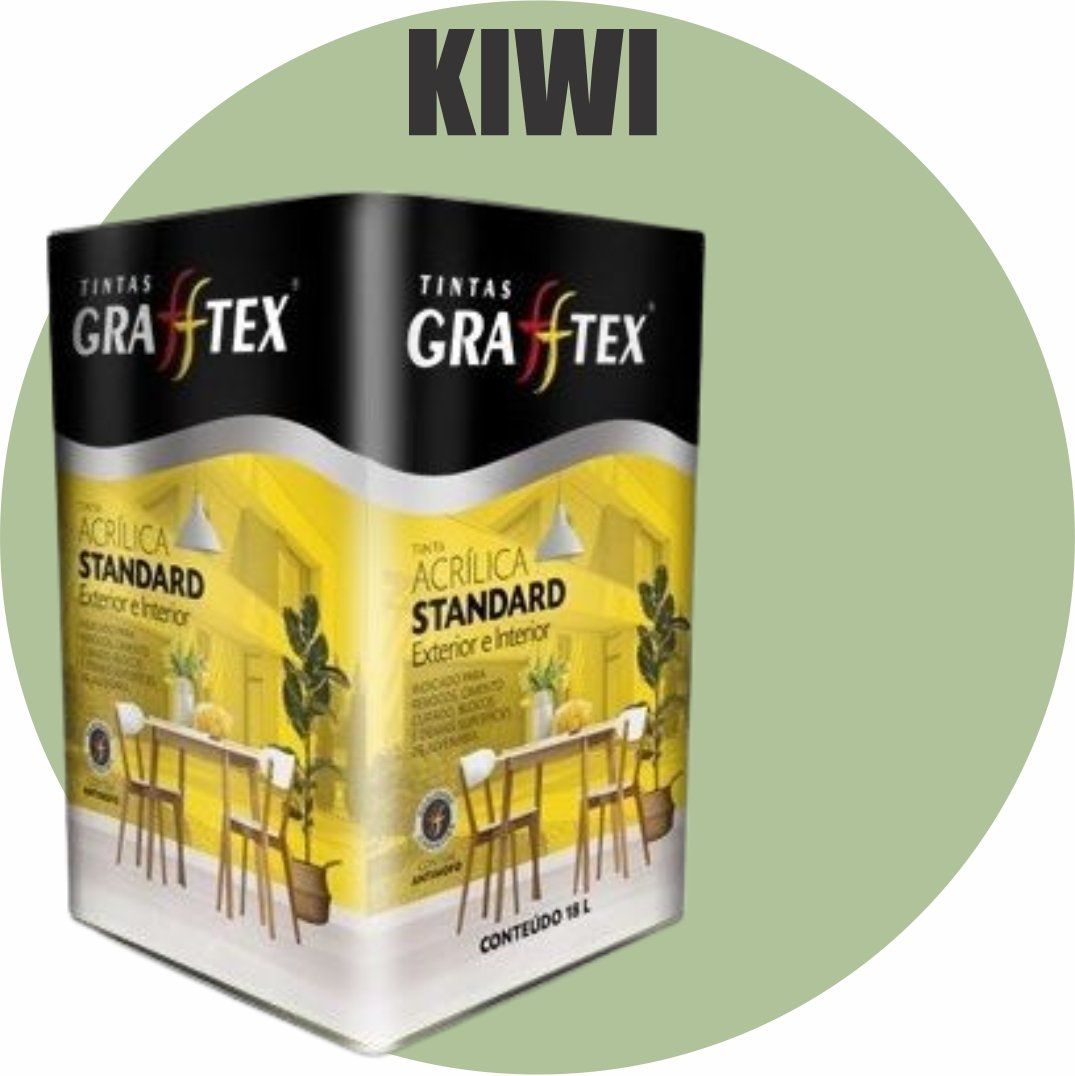 e51999fd-62ea-4212-9fd6-3f82516adf99 TINTA ACRILICA FOSCA STANDARD INT/EXT 18L KIWI GRAFFTEX